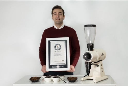 Read more about the article Guinness Book of World Records – Most flavours of coffee identified blindfolded in one minute